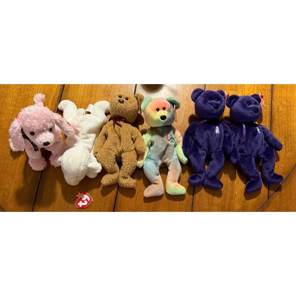 Mixed Lot of 10 Beanie Babies with Tags As Pictured Dianna Fleece